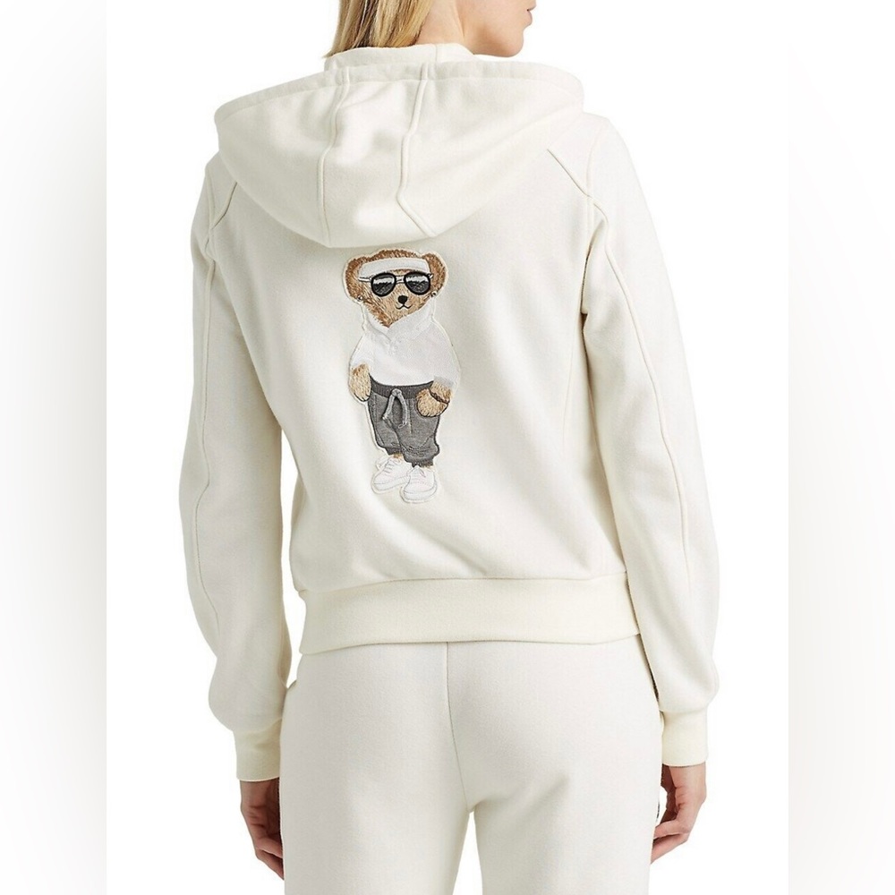 Ralph Lauren purple label sporty bear zip down hoodie